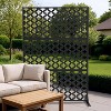 Metal Privacy Screen, Freestanding Outdoor Privacy Screen 72" H×47" W, Decorative Steel Privacy Fence Screen Panels, Weather-Resistant/Easy Assembly - 2 of 4