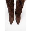Tyler - Cognac Suede Genuine Leather Western Boot (Women) | Forever & Always Shoes - 3 of 4