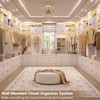 Aheaplus Wall Cabinet with Hanging Rods, Laundry Cabinet with Shelves, Reversible Cabinet with Door & Shelf Tower - 3 of 4