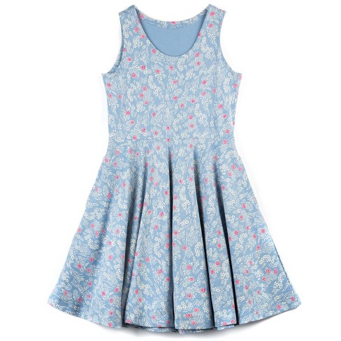 Mightly Girls Fair Trade Organic Cotton Solid Sleeveless Twirl Dress - image 1 of 3