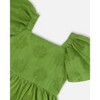Deux par Deux Girl Frill Sleeve Dress with Embroidery Green - 4 of 4
