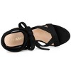 Allegra K Women's Open Toe Front Crisscross Chunky Heel Lace Ups Sandals - 4 of 4