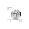 Black Bow Jewelry Sterling Silver and CZ Lucky Clover Bead Charm - 4 of 4