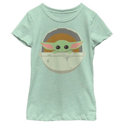 Girl's Star Wars: The Mandalorian Cute Cartoon Grogu Bassinet T-shirt ...