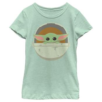 Girl's Star Wars: The Mandalorian Cute Cartoon Grogu Bassinet T-Shirt