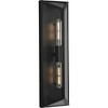 Progress Lighting Bristol 2-Light Outdoor Wall Light, Matte Black, Clear Beveled Glass - 4 of 4