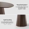 Lirago Brown Elliptical Dining Table 67x33.5x31 Inch Seats 6 with Tapered Pedestal Base - 4 of 4