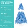 Best Choice Products Pre-Lit Baby Blue Christmas Tree, Artificial Full Holiday Decoration w/ Incandescent Lights - 4 of 4