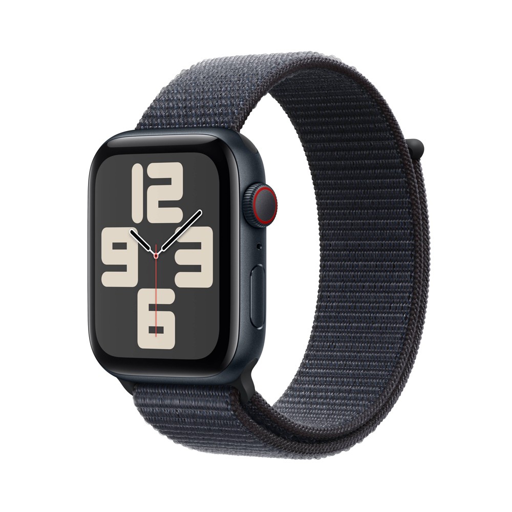 Photos - Wrist Watch Apple Watch SE GPS + Cellular  44mm Midnight Aluminum Case with Ink Sport Loop (2024)