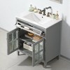30" Bathroom Vanity with Ceramic Sink, Adjustable Shelf, Tip-Out Tray, Soft-Close Drawers, Solid Wood Tapered Legs - 3 of 4