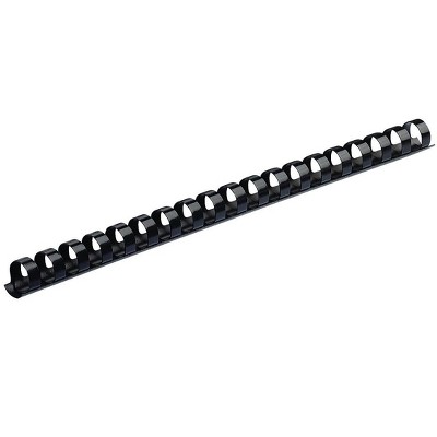 MyOfficeInnovations Black Plastic Comb Binding Spines 3/8" Diameter 55 Sh. 100/PK 449262