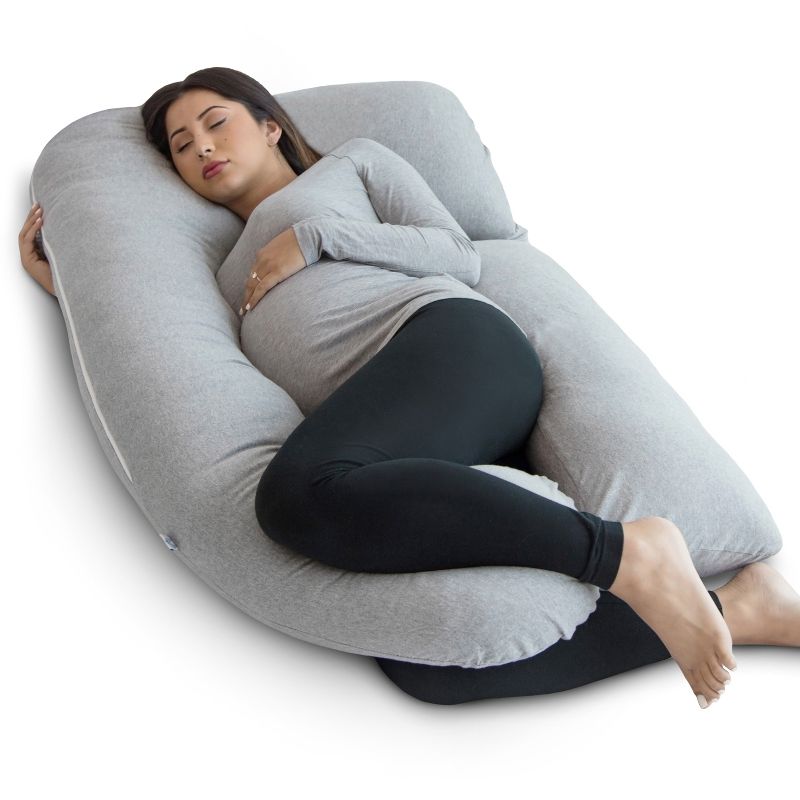 PharMeDoc Pregnancy Pillow, U-Shape Full Body Maternity Pillow, Jersey Cotton Cover, 3 of 11