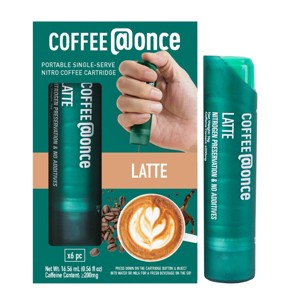 Once Coffee Latte Espresso Roast Single Serve Nitro Coffee