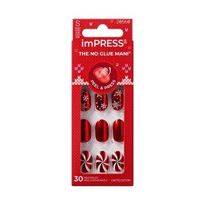 imPRESS Press-On Manicure Fake Nails - Merry n Bright - 33ct - 1 of 4