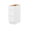 HOMLUX Easy-DIY 24 in D x 34.5 in H in Shaker White Ready to Assemble Drawer Base Kitchen Cabinet With 3-Drawers - 4 of 4