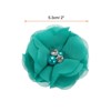 Unique Bargains Artificial Rhinestone Chiffon Flower Heads 20 Pcs Blue - 2 of 4