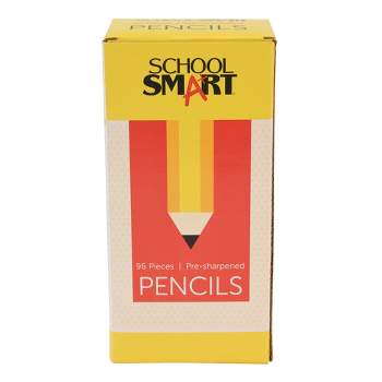 School Smart No 2 Pencils, Pre-Sharpened, Hexagonal with Latex-Free Erasers, Pack of 96