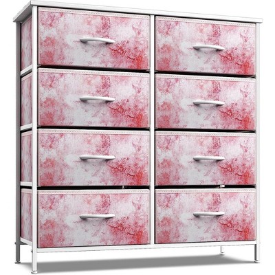 Sorbus 8 Drawers Dresser- Storage Unit with Steel Frame, Wood Top, Fabric Bins - for Bedroom, Closet, Office and more