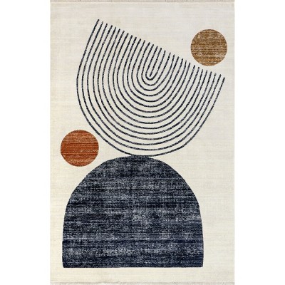 Nuloom Bevin Abstract Sky Fringe Indoor Area Rug