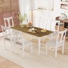 Set of 6 Dining Chairs Upholstered Dinner Chairs Armless Chairs with Padded Seat - Modernluxe - 3 of 4