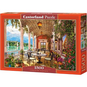 1500 Piece Jigsaw Puzzle, Lakeside Terrace, Italy, Mountain lake, Scenic view, Adult Puzzle, Castorland C-152186-2 - 1 of 4