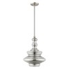 Livex Lighting Art Glass 1 - Light Pendant in  Brushed Nickel - 2 of 2