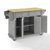 Alexandria Kitchen Island with Wood Top Vintage Gray/Natural - Crosley - 3 of 4