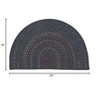 Colonial Mills Rustic Braided Kitchen Slice Area Rug - Navy 1'6"x2'6" slice Area Rug - Set of 2 - 2 of 3