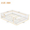 Lovmor Montessori Floor Bed with Safety Guardrails and Door, for Boys Girls - 3 of 4
