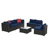 CAVINAS Outdoor Sofa Set, Rattan Outdoor Sectional Furniture, Modern Patio Conversation Sets with Cushions for Gardens - 2 of 4