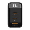 ZIZO PowerVault 65W GaN Dual USB-C + USB-A Wall Charger with Digital Power Display - Black - 2 of 4
