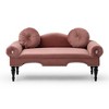54" Modern Velvet Loveseat Sofa, Nailhead Trim 2-Seater Couch with Wood Legs for Living Room, Bedroom or Entryway, Includes 2 Pillows - 2 of 4