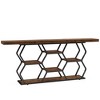 Resenkos Entryway Table, Console Sofa Table,70.9" Console Table, Long Sofa Table with Storage Shelves Brown - 3 of 4
