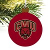 Central Washington University Primary Logo Wood Christmas Tree Holiday Ornament - 4 of 4