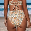 Women's Swimwear Ditsy Floral Banded High-Rise Cheeky Bikini Bottom - Cupshe - 4 of 4