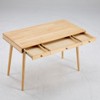 Fch Natural Wood Color Solid Wood 120 * 60 * 76Cm Three-Draw 1Pcs Computer Desk - 3 of 4