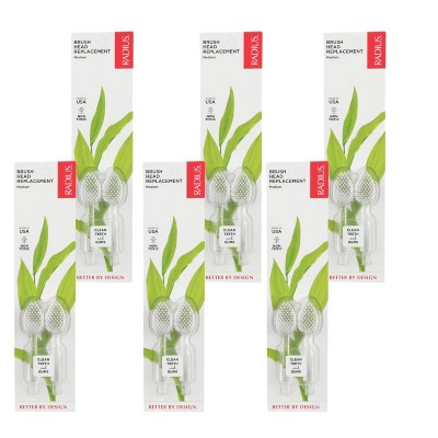 Radius Brush Head Replacement Medium Toothbrush Refill - Case of 6/2 ct