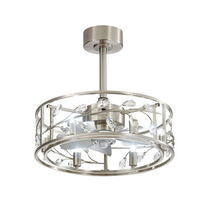 Airsurfer 20" Caged Crystal Ceiling Fan With Remote Control and Light Kit Included