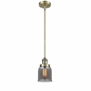 Bell - 1 Light Stem Hung Mini Pendant In Industrial Style-10 Inches Tall and 5 Inches Wide - 1 of 1