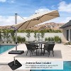 PURPLE LEAF Deluxe Aluminum Outdoor Patio Umbrella Square Cantilever Umbrellas - 2 of 4