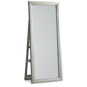 Signature Design by Ashley Evesen Floor Standing Mirror with Storage - 3 Shelves, LED Light with Touch Control - 1 of 4