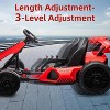 24V Electric Go Kart for Kids, with 2 * 150W Motors, Adjustable Seat, 8mph Speed, Led Lights, for Children Ages 6-15 - 3 of 4