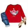 Valentine Goose Coquette - Toddler Long Sleeve Graphic Tee - 2 of 4