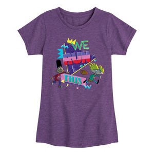 Girls' - Hey Arnold! - Retro Arnold and Gerald Fitted Short Sleeve Graphic T-Shirt - 1 of 4