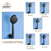 CASAINC 5-Spray Patterns 9.5 in. Tub Wall Mount Dual Shower Heads in Spot Resist - 4 of 4