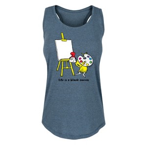 Women's - Dr. Seuss - Sam I Am Life Is A Blank Canvas Graphic Racerback Tank - 1 of 4