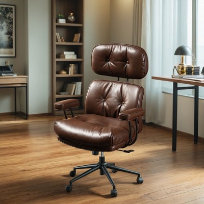 XIZZI High Back Executive Office Chair Recline Function 24.61" Wide Seat, Ergonomic Desk Chair with Comfy Lumbar Support & Neck Support