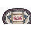 Earth Rugs Bear Welcome Oval Patch Tread Rug – 20"x30" Wool Blend, Rustic Cabin Accent with Hand-Stitched Bear & Text Design - 3 of 3