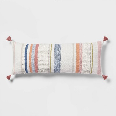Oversized Oblong Woven Stripe Decorative Throw Pillow - Threshold™