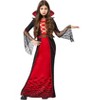 Joyfy Girls‘ Halloween Royal Vampire Queen Costume – Gothic Victorian Halloween Dress Set Rule the Night in Dark Elegance! - 2 of 4